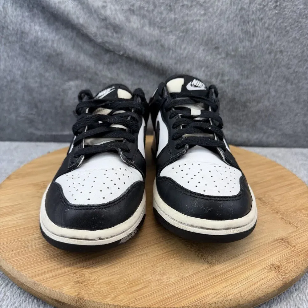 Nike Dunk Low Shoes Boys Size 5.5Y Black White Sneakers CW1590-100 No Insoles